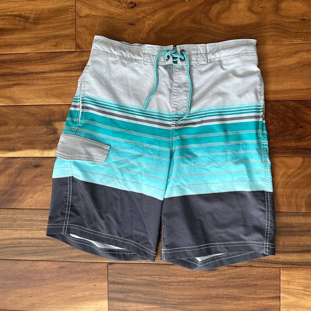 George Teal and Gray Board Shorts size Small